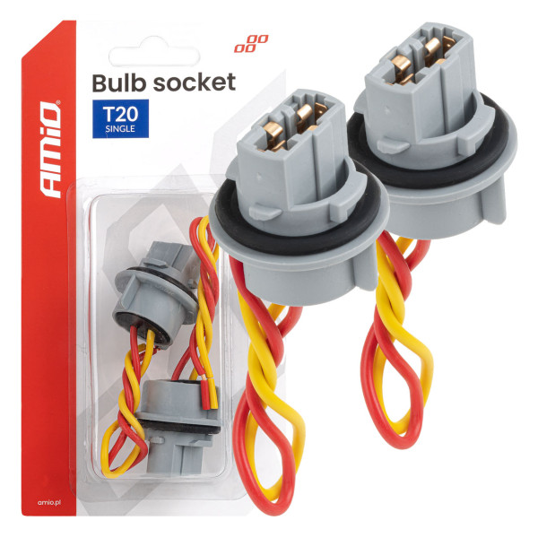 T20 LED-lampun kanta 12V W21W, WY21W, W3x16d, 7440, 2 kpl. AMIO-04833