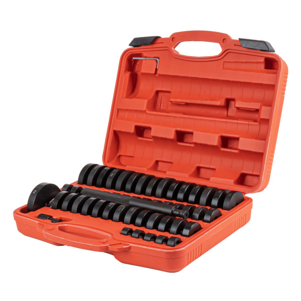 Holkkien, laakerien ja tiivisteiden asennus- ja irrotustyökalusarja, 52 osaa. AMIO-04771