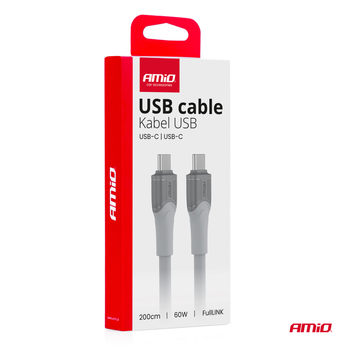 USB-C - USB-C -kaapeli 2 m 60W FullLINK X111 AMIO-04292