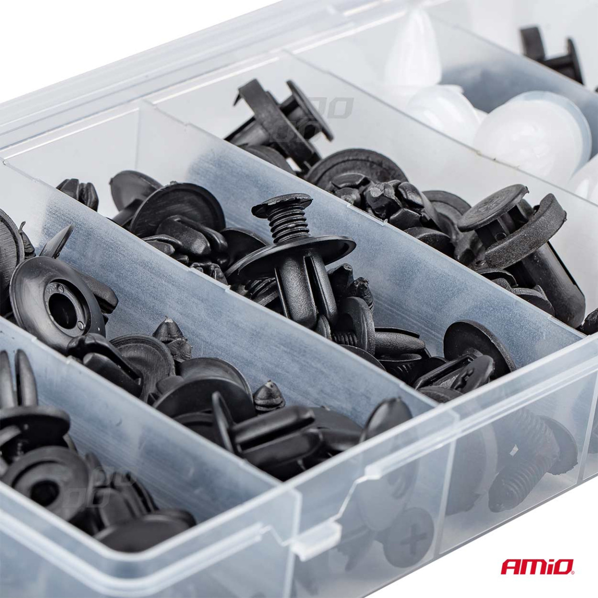 Auton kiinnitystappien ja -klipsien sarja, 100 kpl, AMIO-02830