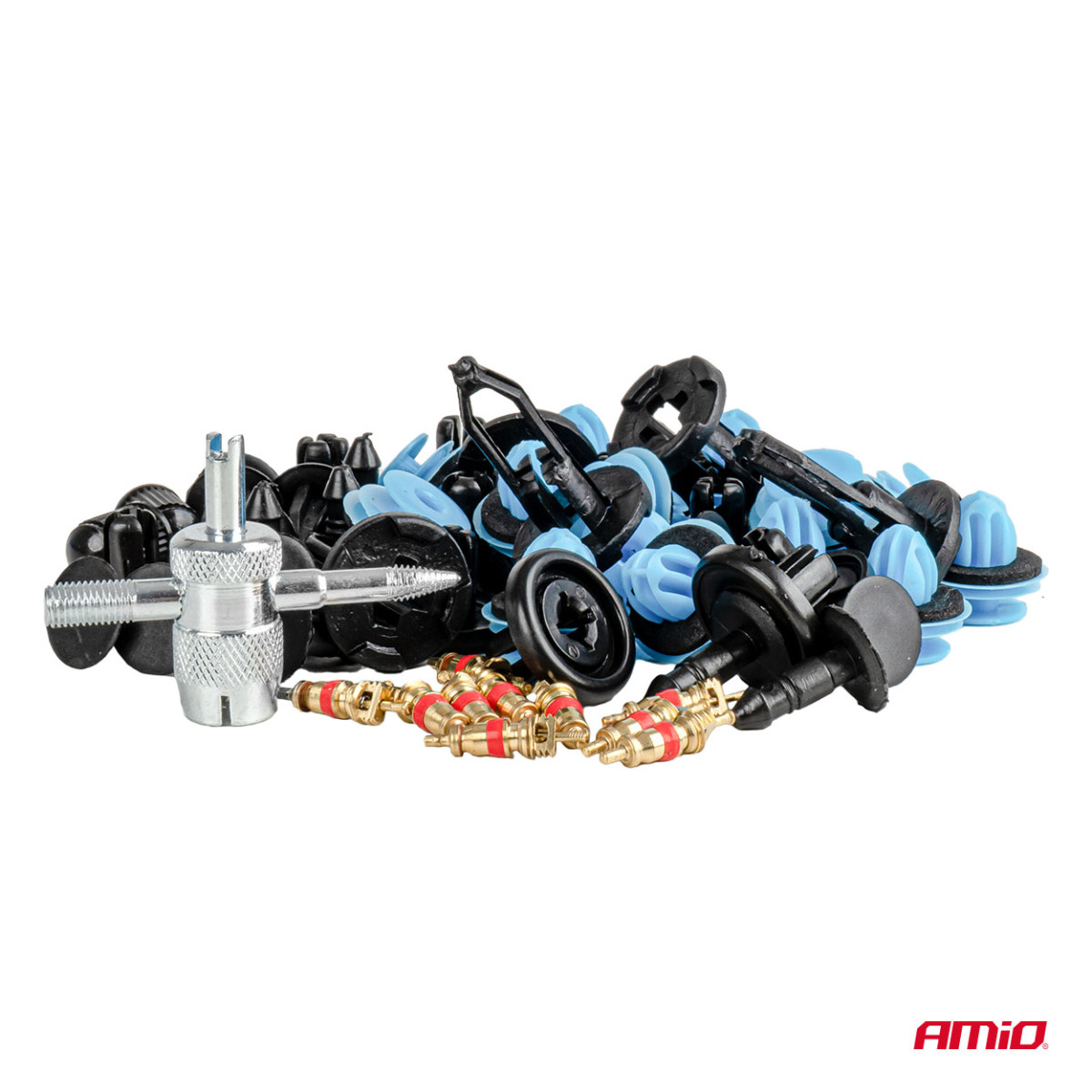 Auton kiinnitystappien ja klipsien sarja, 148 kpl. AMIO-04741