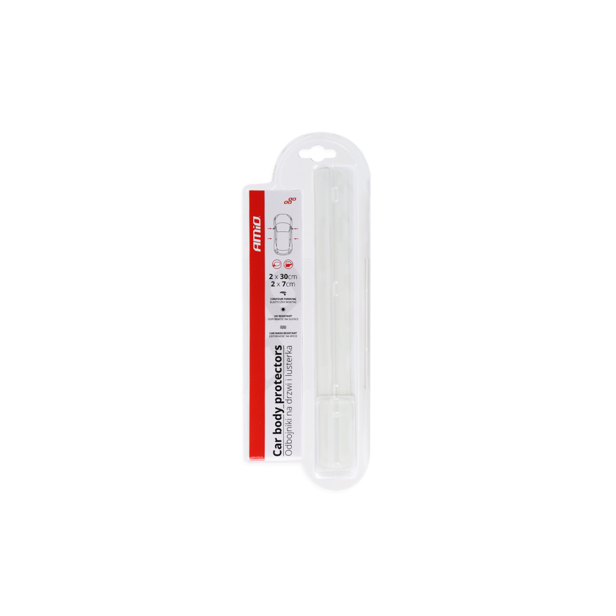 Auton puskurinsuojat 2 x 30 cm + 2 x 7 cm, läpinäkyvät CBP-1 AMIO-02502