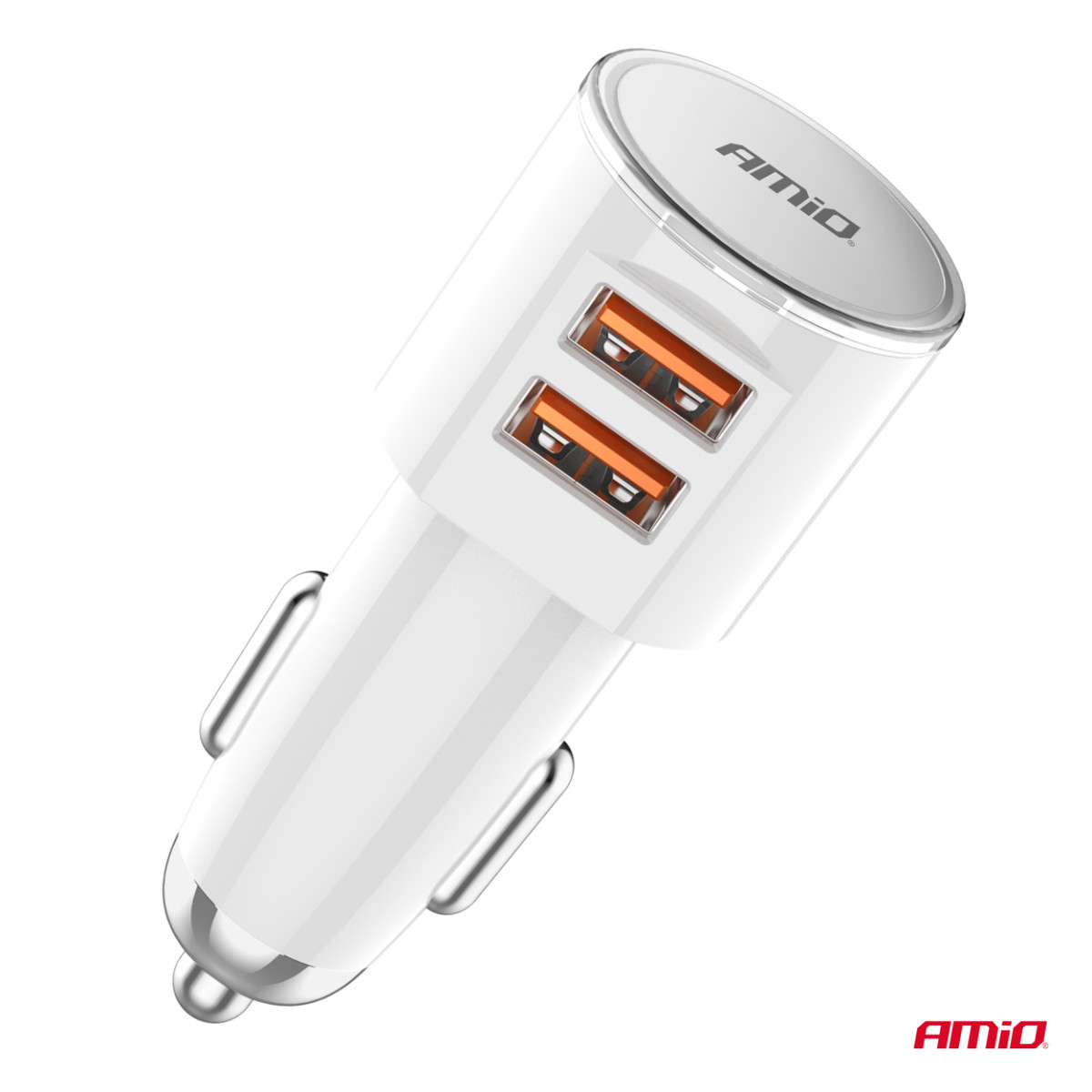 Autolaturi 2x USB-A 3.4A 12/24V AMiO-03888