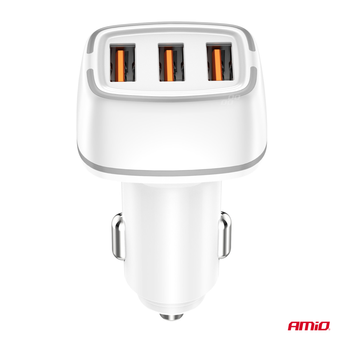 Autolaturi 2x USB-A + USB-C 32W 12/24V AMiO-03890