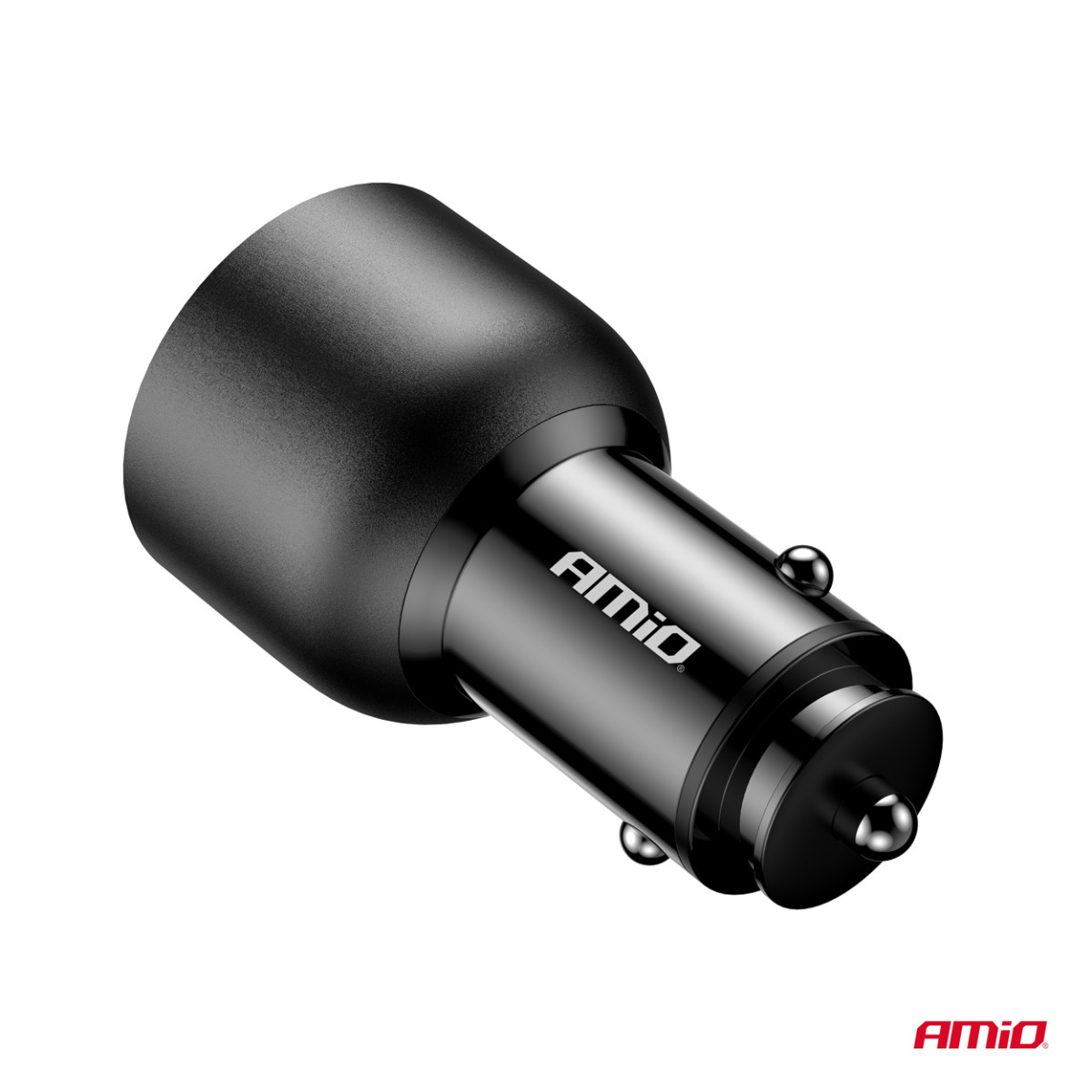 Autolaturi 2x USB-C + USB-A 12/24V 95W AMIO-04372