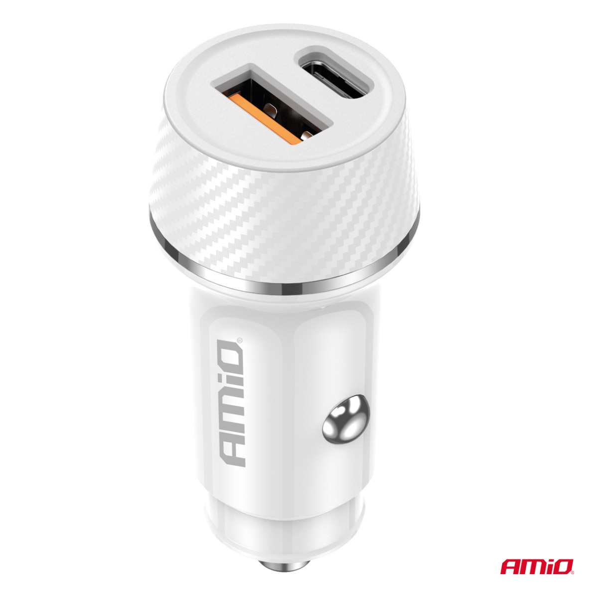 Autolaturi USB-A + USB-C 20W 12/24V AMiO-03878