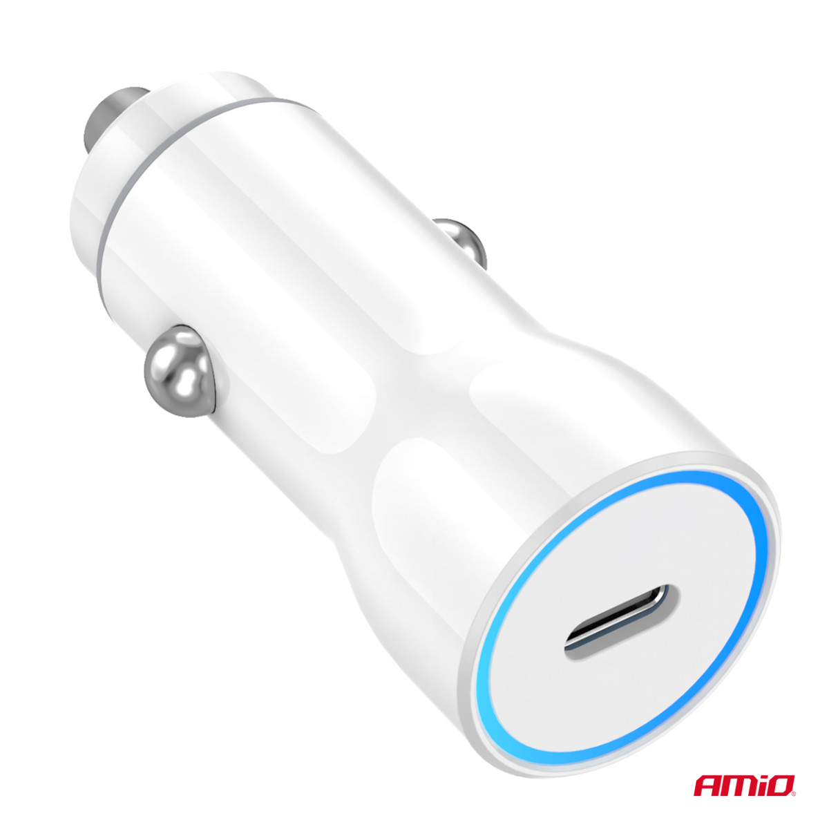 Autolaturi USB-C 20W 12/24V AMiO-03880