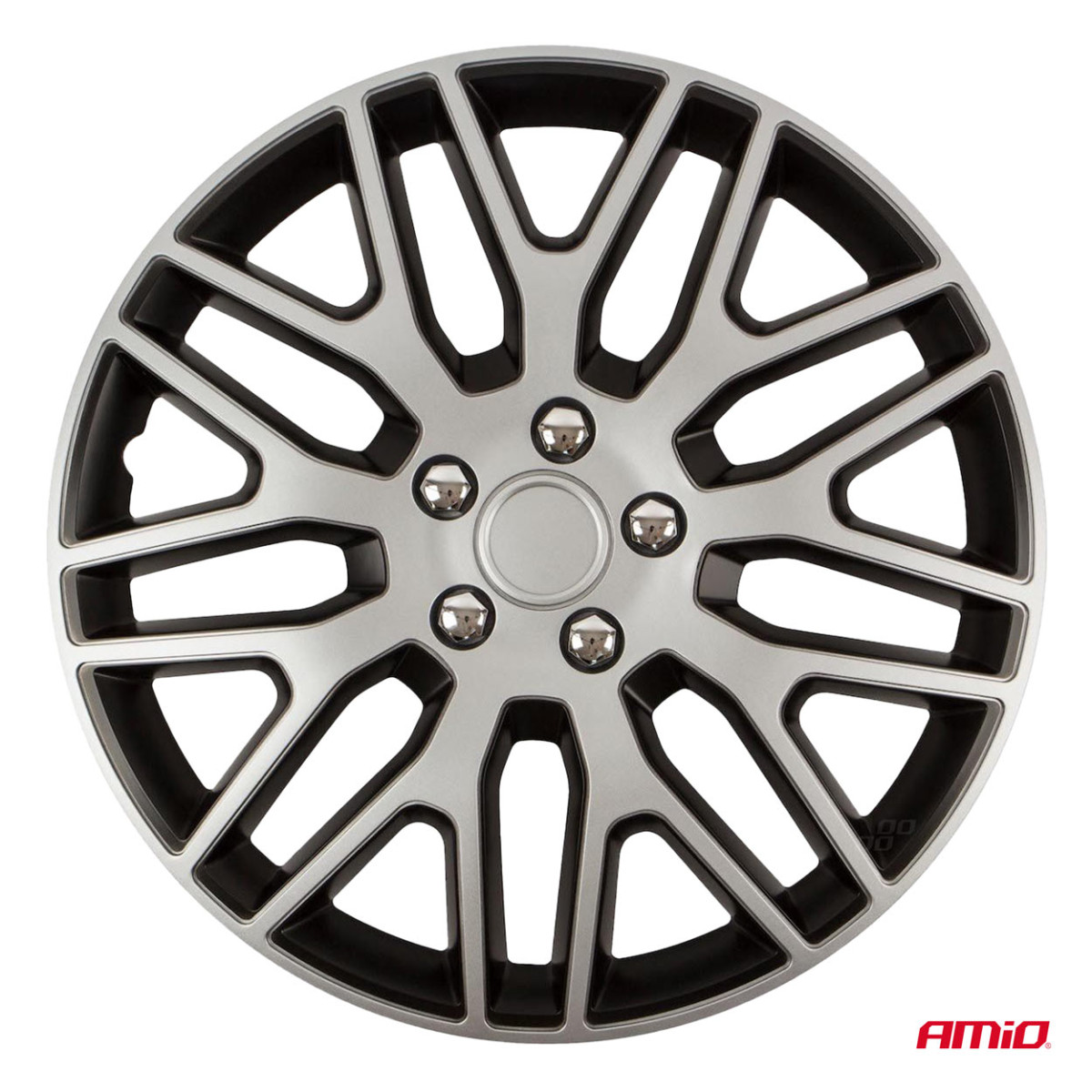 Pölykapselit 4 kpl Dakar, musta ja hopea 17"