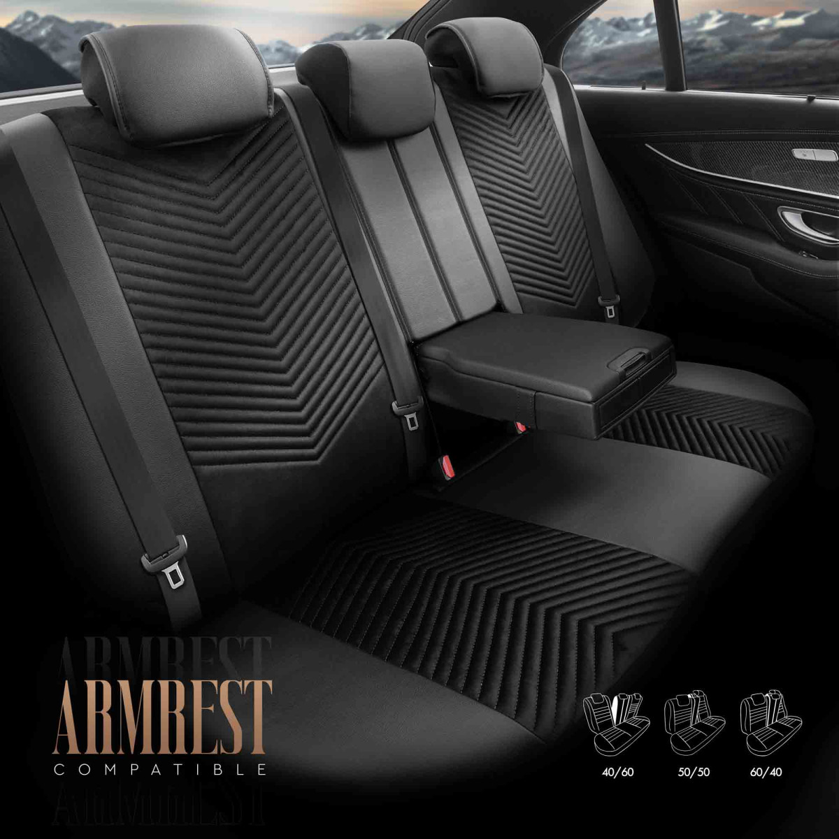 Yleismalliset istuinsuojat OTOM, ADVANCED - musta