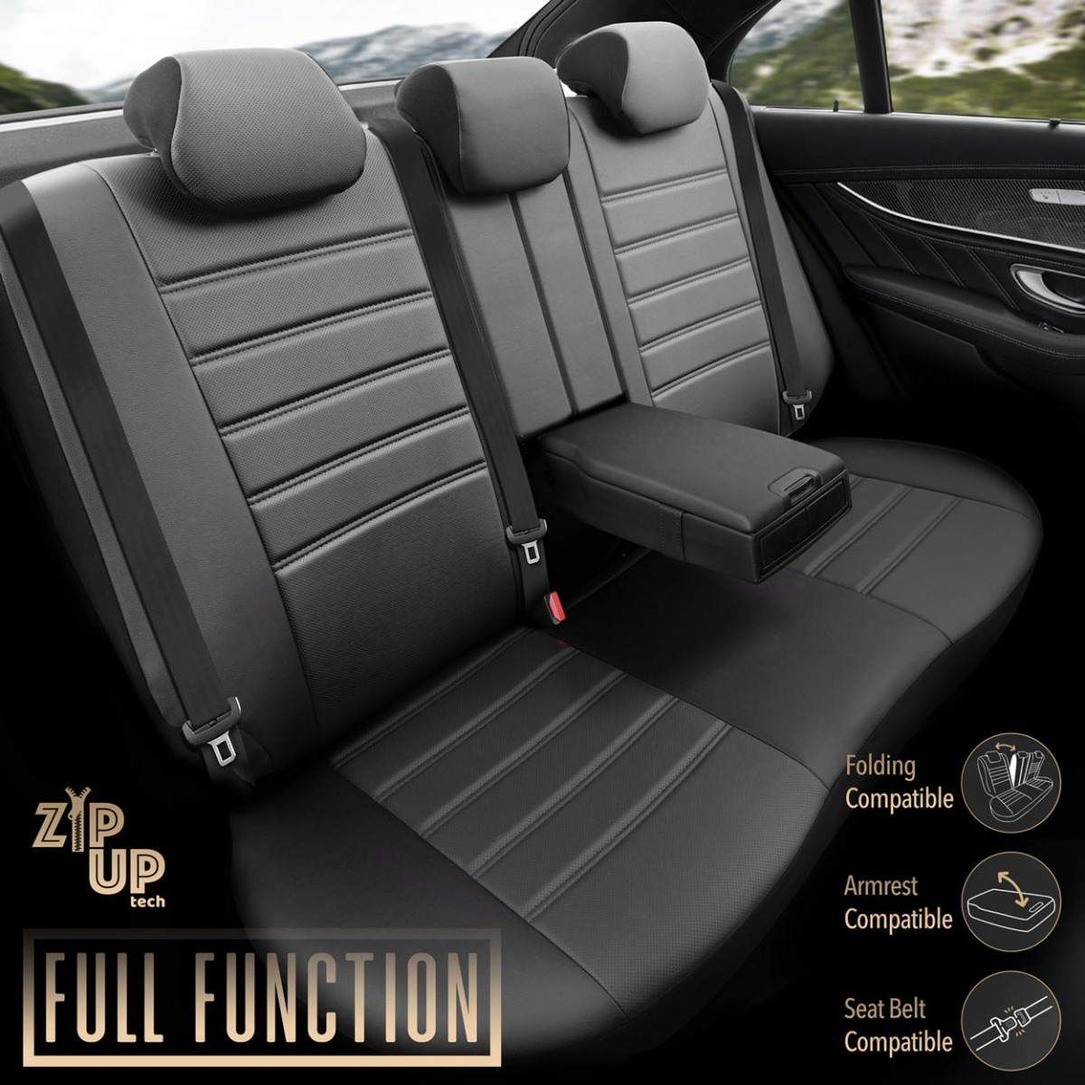 Yleismalliset istuinsuojat OTOM, INSPIRE - musta, eco-nahka