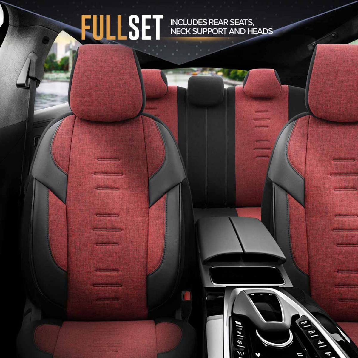 Yleismalliset istuinsuojat OTOM, THRONE - punainen