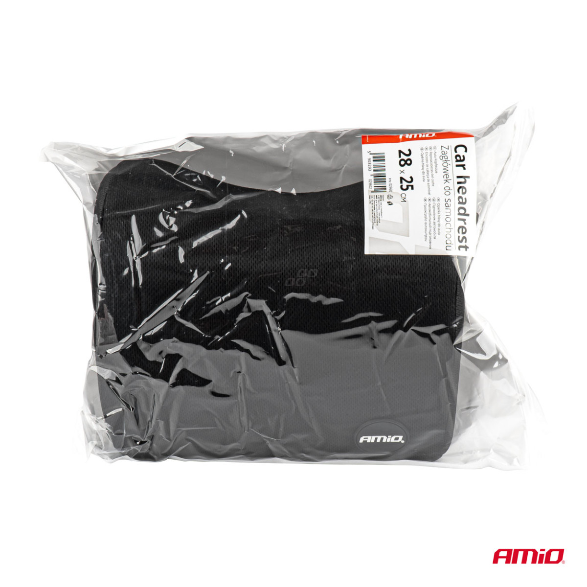 Turvaistuimen niskatuen tyyny MEMORY-vaahtomuovilla, musta, CSH-04 AMIO-02960