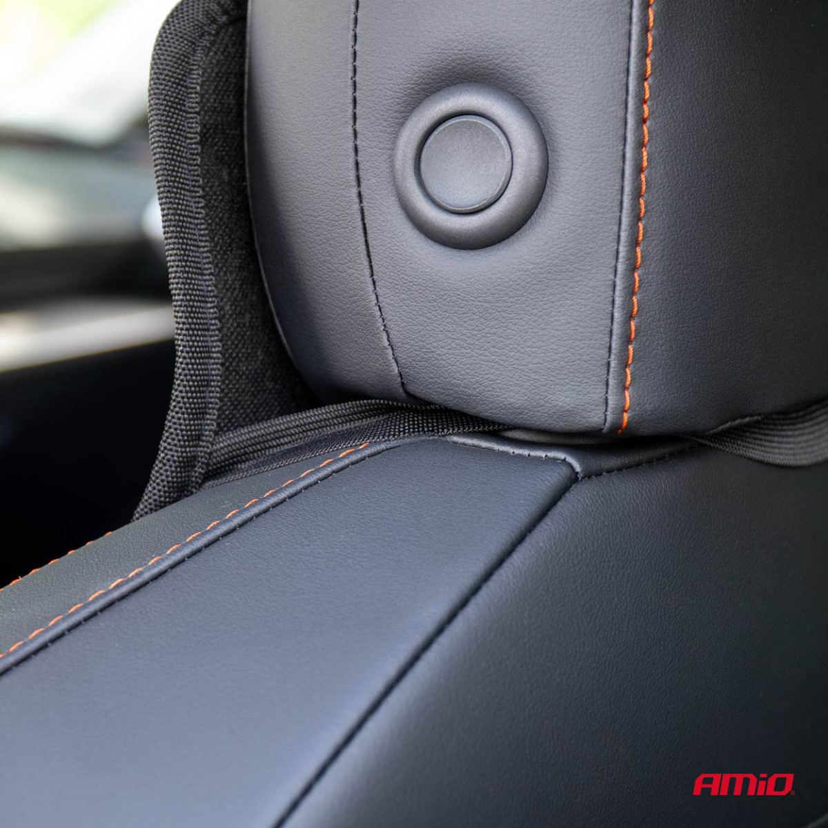 Helmikoristeinen turvaistuimen matto CSM-16, 45x120 cm - musta