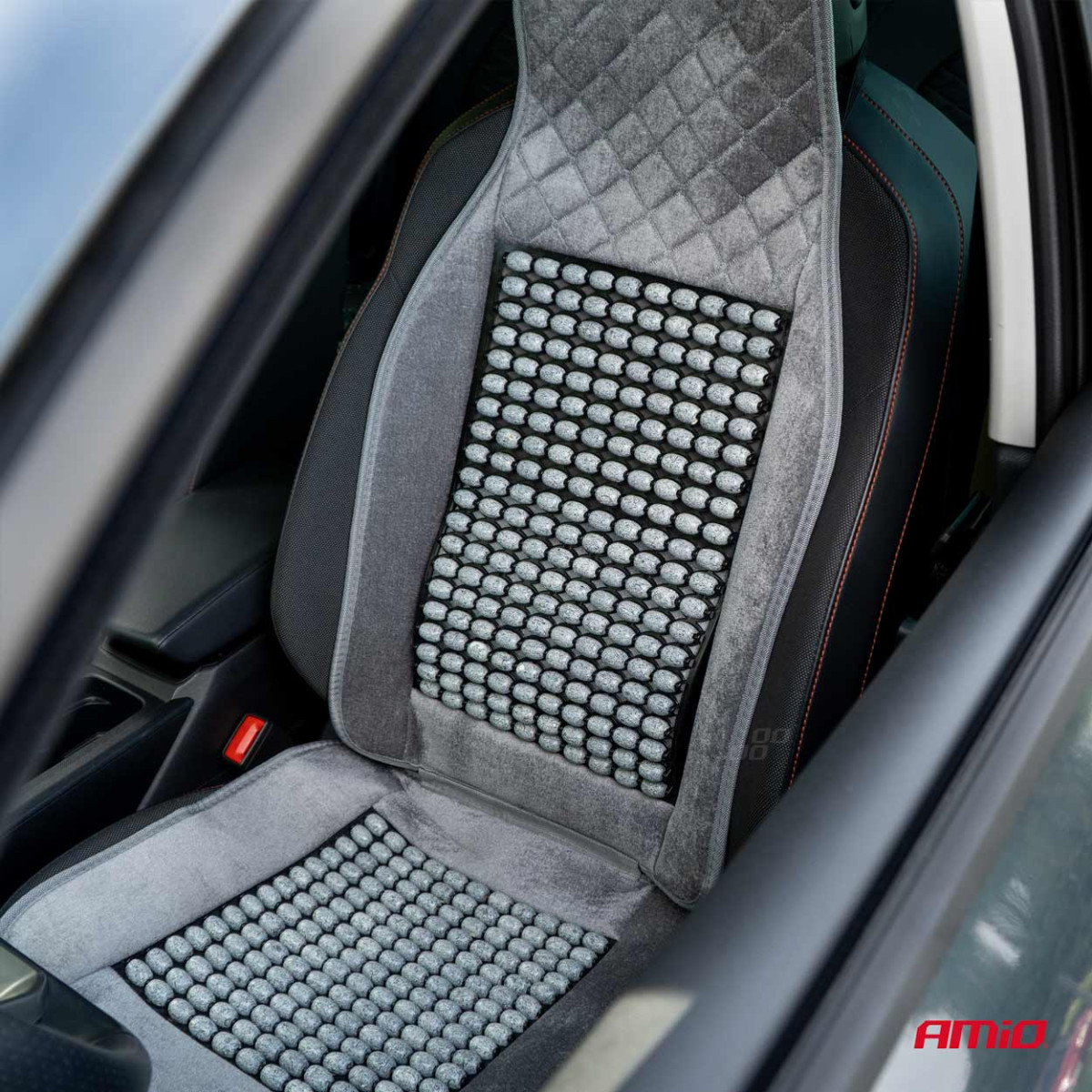 Turvaistuimen matto helmillä CSM-17, 45x120 cm - harmaa 