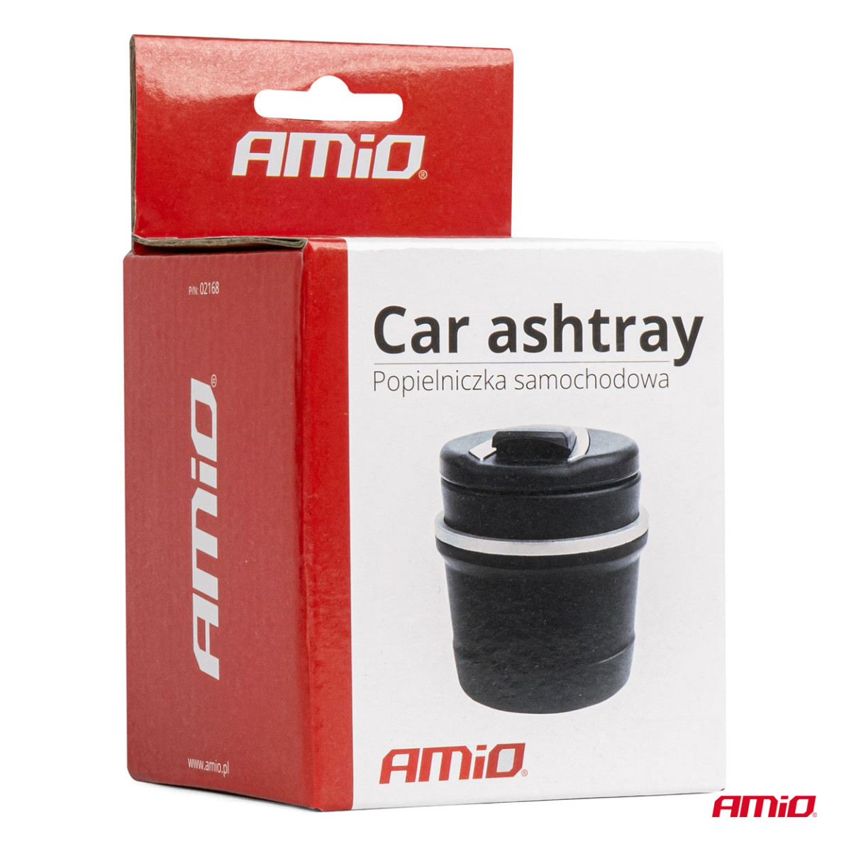 Auton tuhkakuppi valaistuksella AMIO-02168