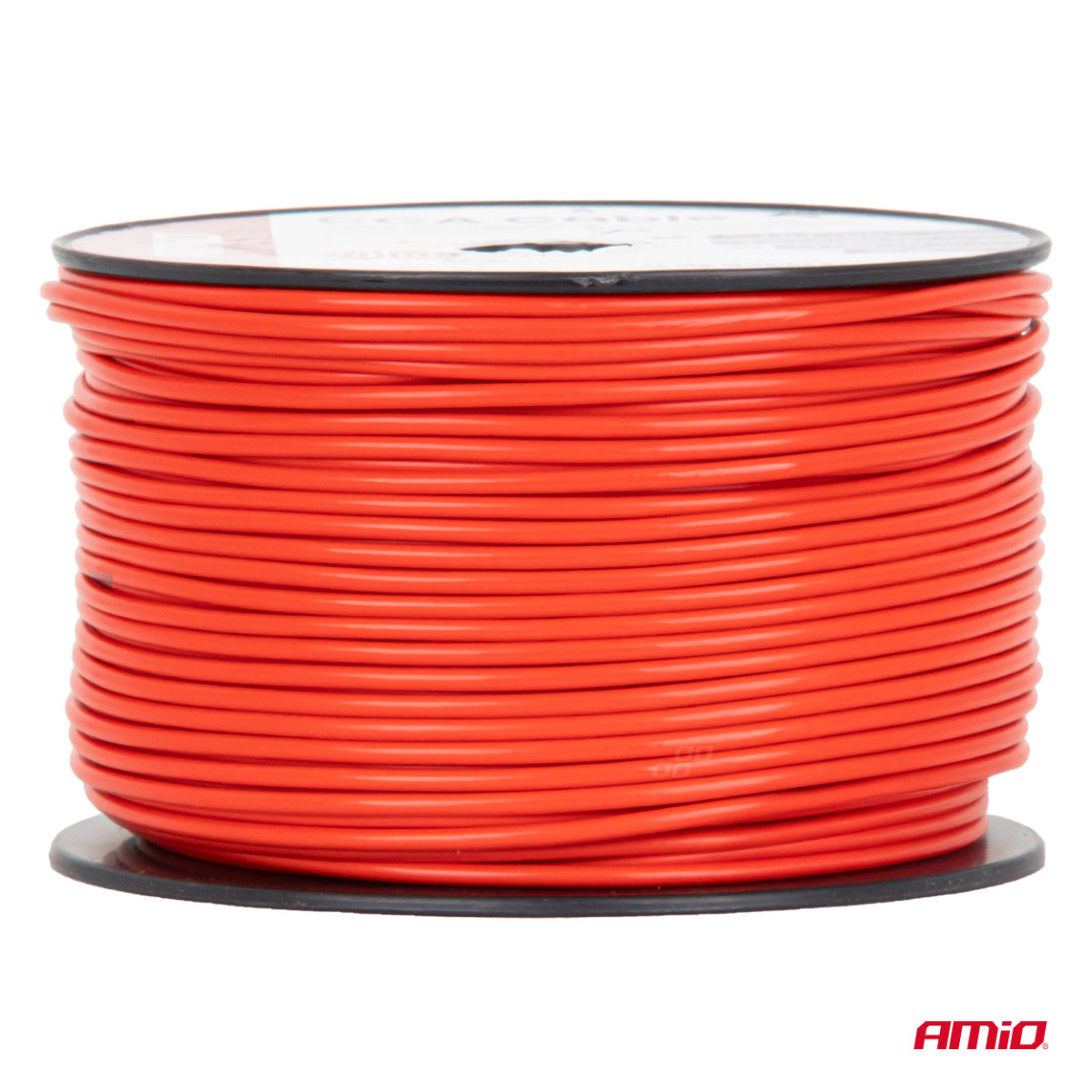 Yksijohtiminen CCA-kaapeli, punainen, 1x1mm² 100m 5A 12/230V AMIO-04451
