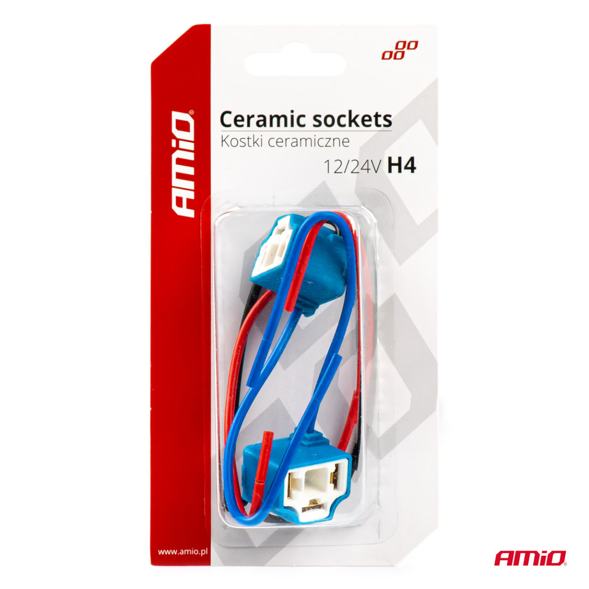 Keraamiset pistorasiat 2 kpl, kulmikkaat H4