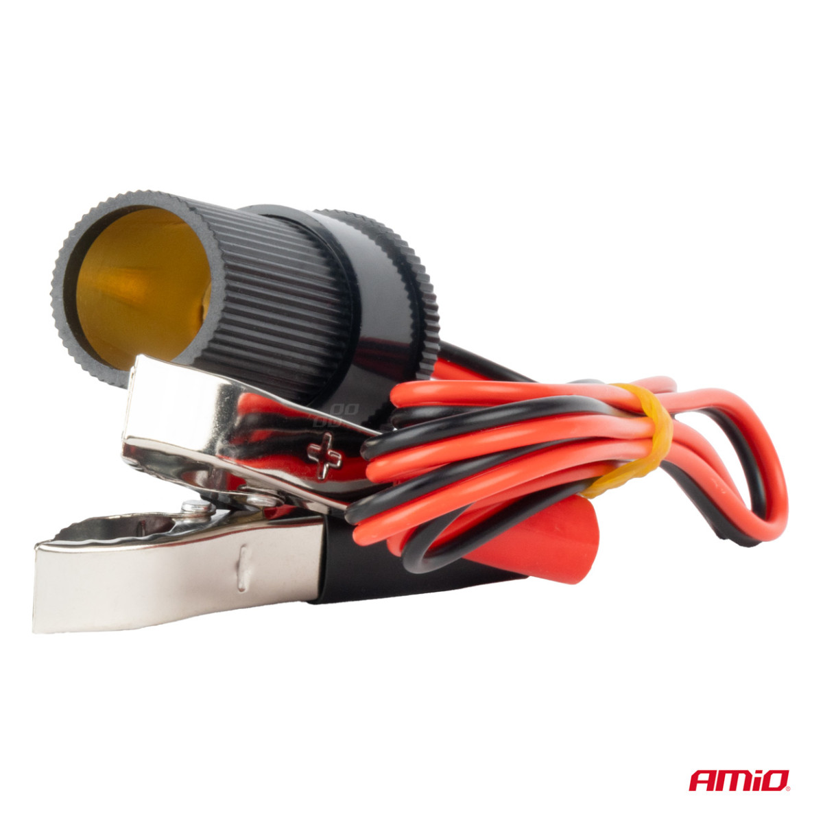 Auton pistorasian sovitin hauenleuanliittimillä 12/24V 100 cm, AMIO-03804