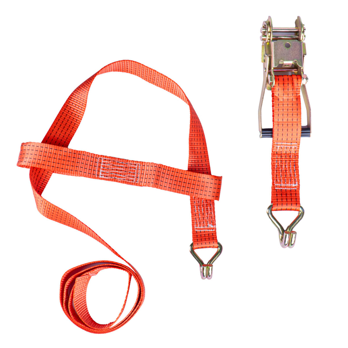 Kuormankiinnitysliina kiristimellä ja tuella 5000 kg, 3 m x 50 mm, AMIO-03317