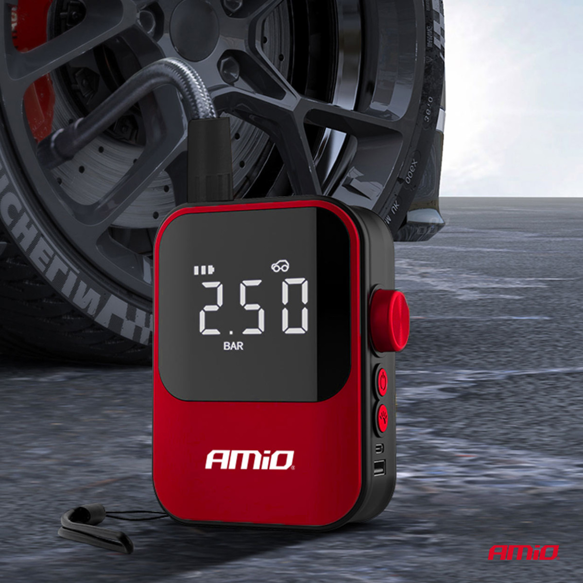 Langaton autokompressori 40W varavirtalähteellä AMIO-03690