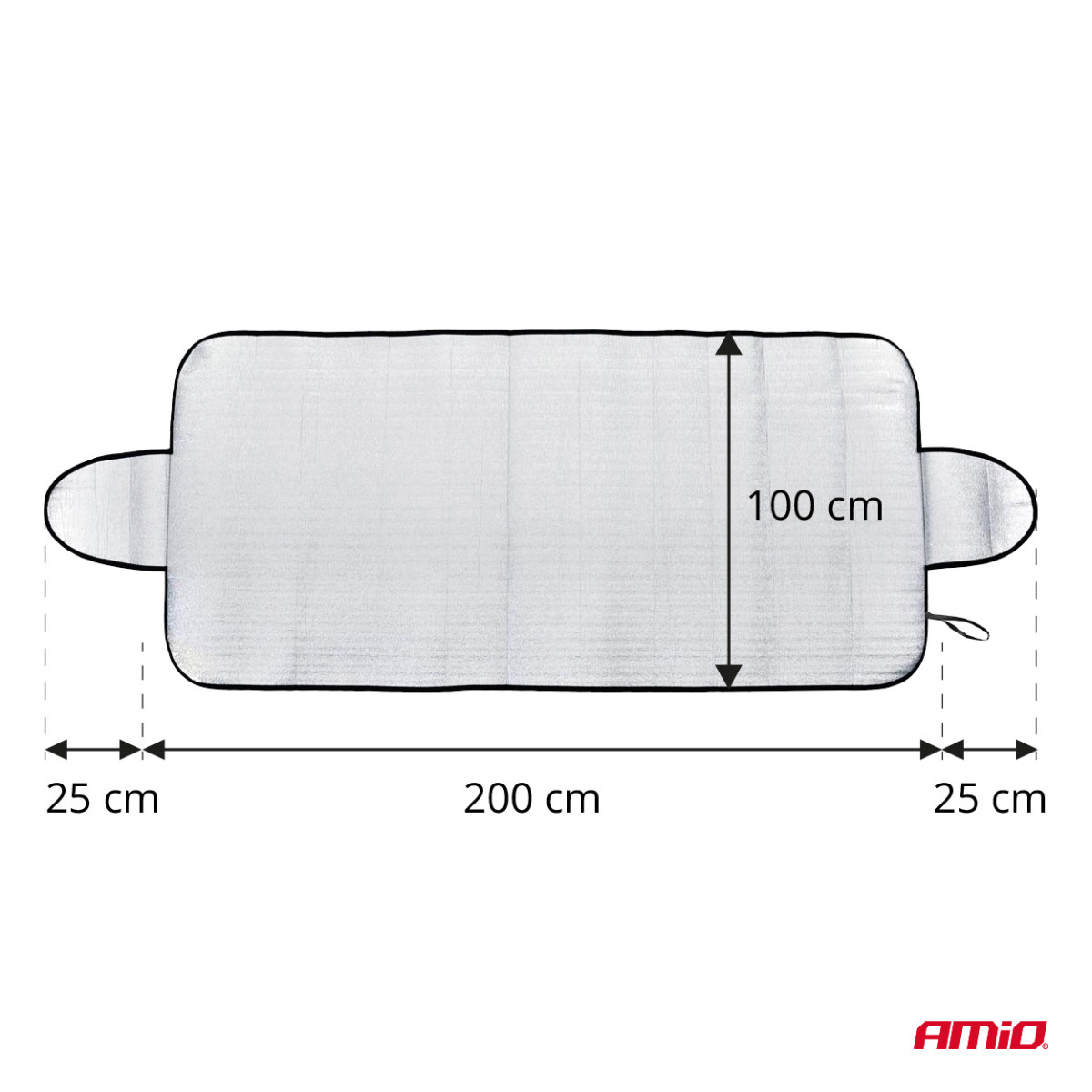 Yleiskäyttöinen tuulilasin suojus kesäksi/talveksi 200x100 cm AMIO-04881