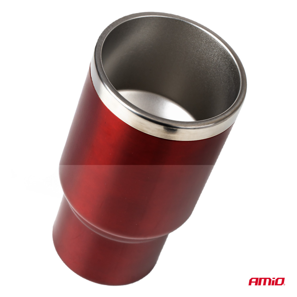 Auton vedenkeitinkuppi, 450 ml 12V, punainen, AMIO-02177