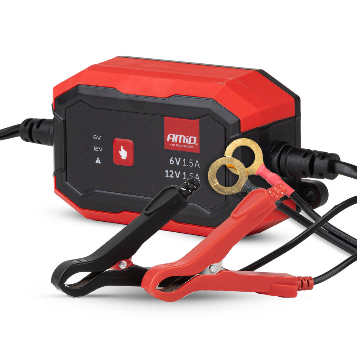 Digitaalinen akkulaturi AGM/GEL/STD/LiFePO4 1.5A 6/12V AMIO-04526