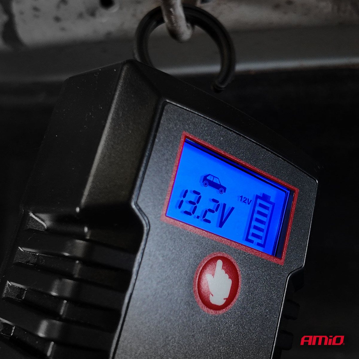 Digitaalinen akkulaturi AGM/GEL/LiFePO4 4A 6/12V PRO HOOK AMIO-04531