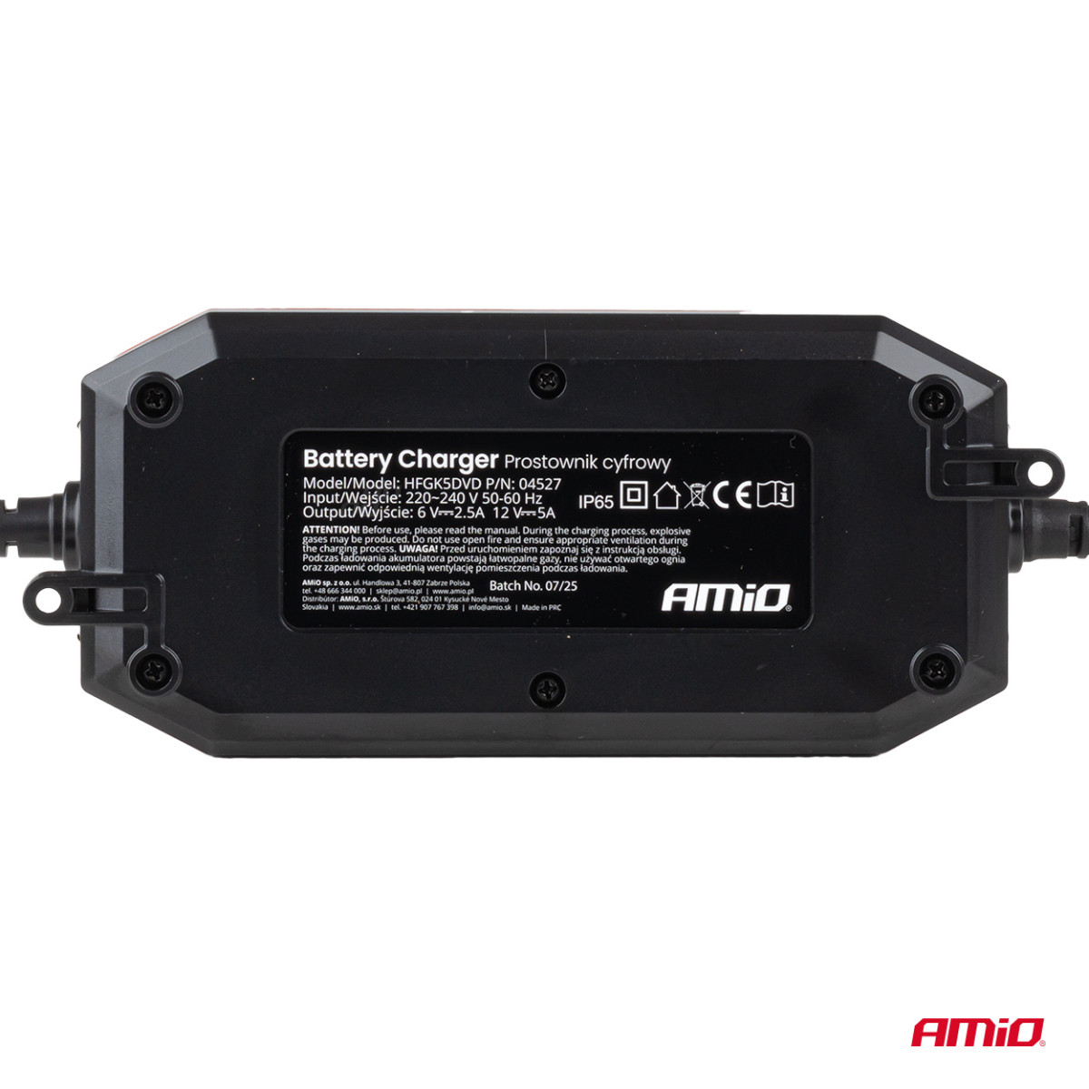 Digitaalinen akkulaturi AGM/GEEL/STD/LiFePO4 5A 6/12V PRO AMIO-04527