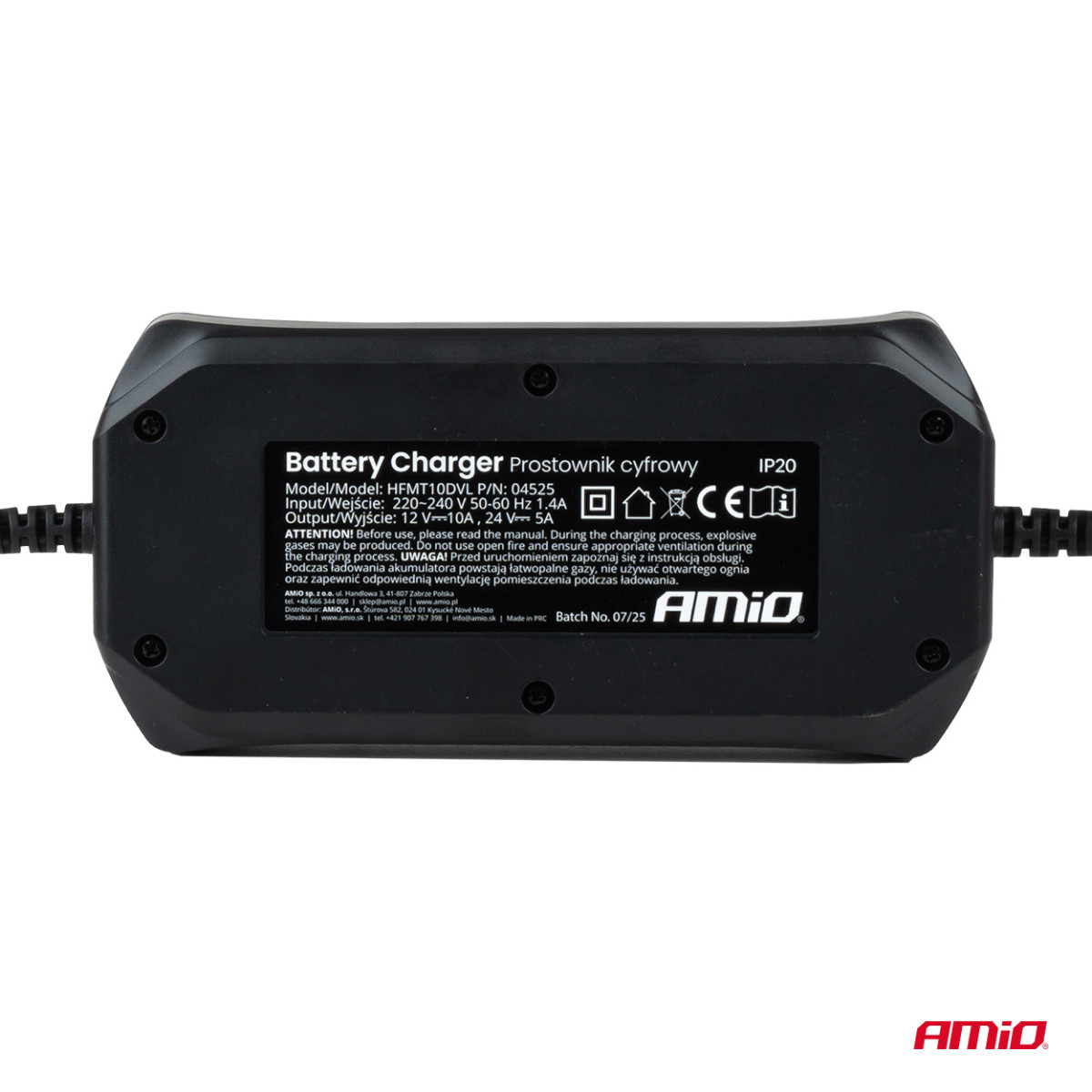 Digitaalinen akkulaturi STD/GEELI/AGM/MÄRKÄ 10A 12/24V AMIO-04525
