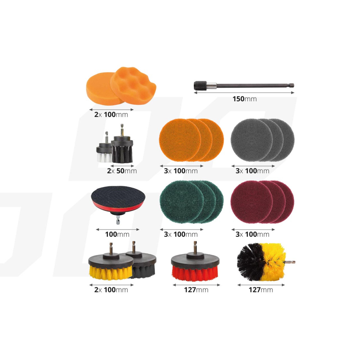 Harjasetti porakoneelle/ruuvimeisselille, 22 osaa.