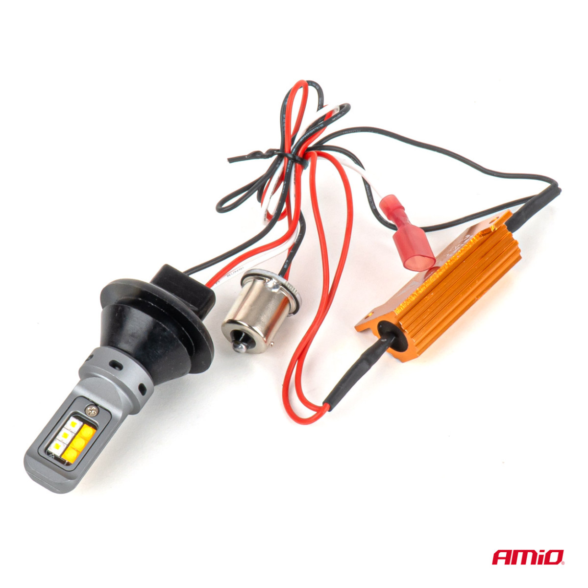 LED DRL -päiväajovalot ja vilkut 2in1, 1156, CANBUS, 12/24 V, AMIO-05005