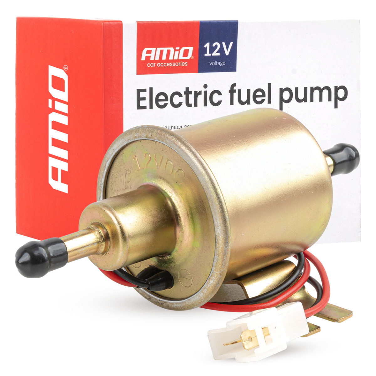 Sähköinen polttoainepumppu, 8 mm, 12 V AMIO-04924