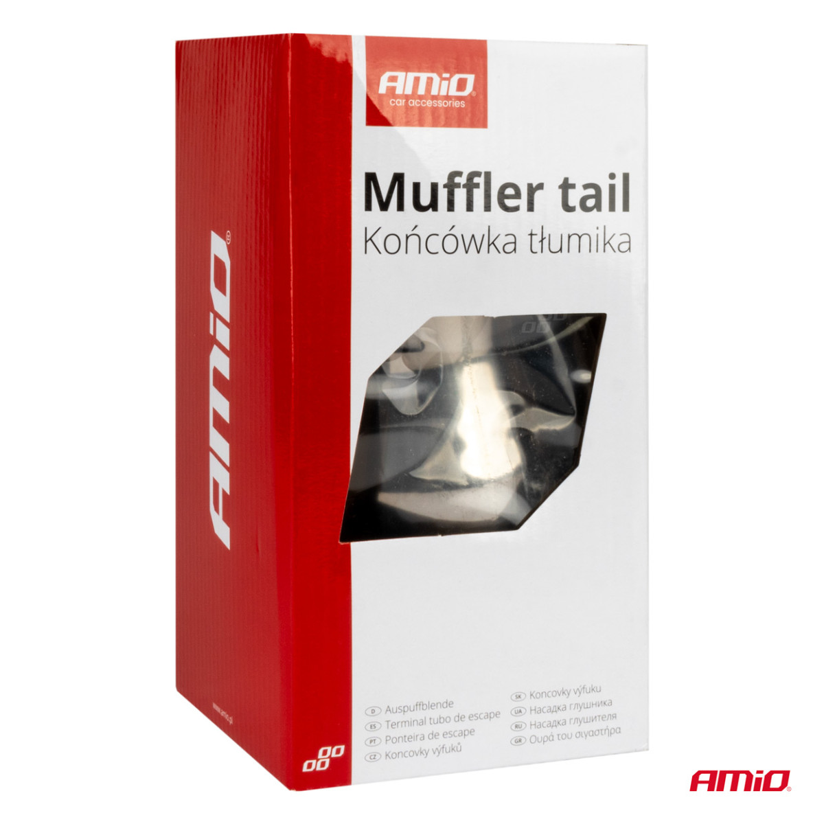 Äänenvaimentimen pää, ruostumatonta terästä, mattamusta AMiO-04061