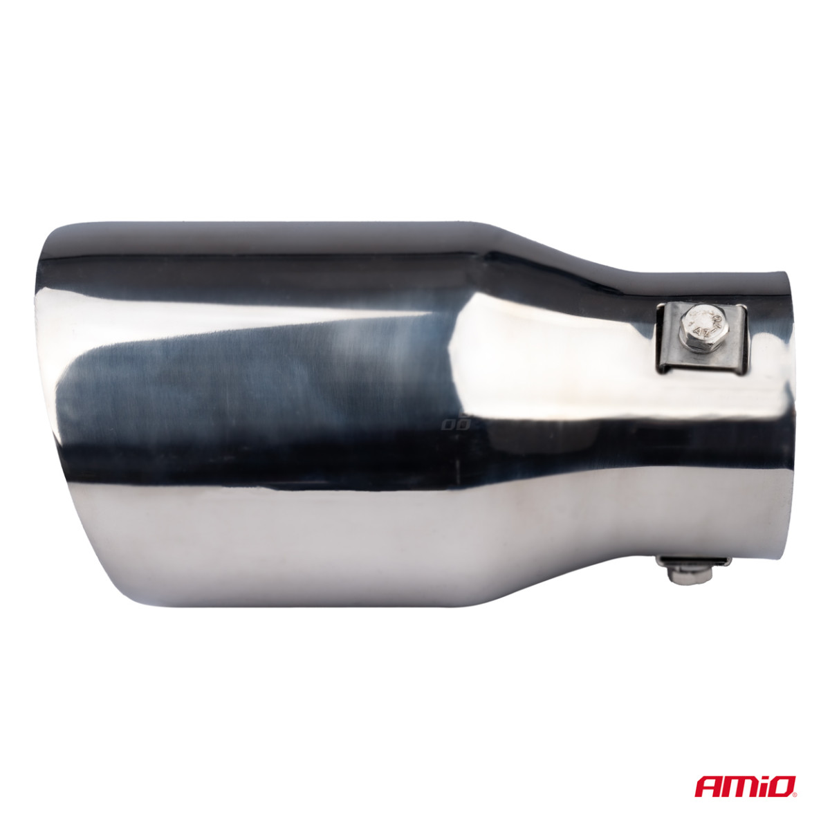 Äänenvaimentimen pää, ruostumatonta terästä, kromattu AMiO-04060