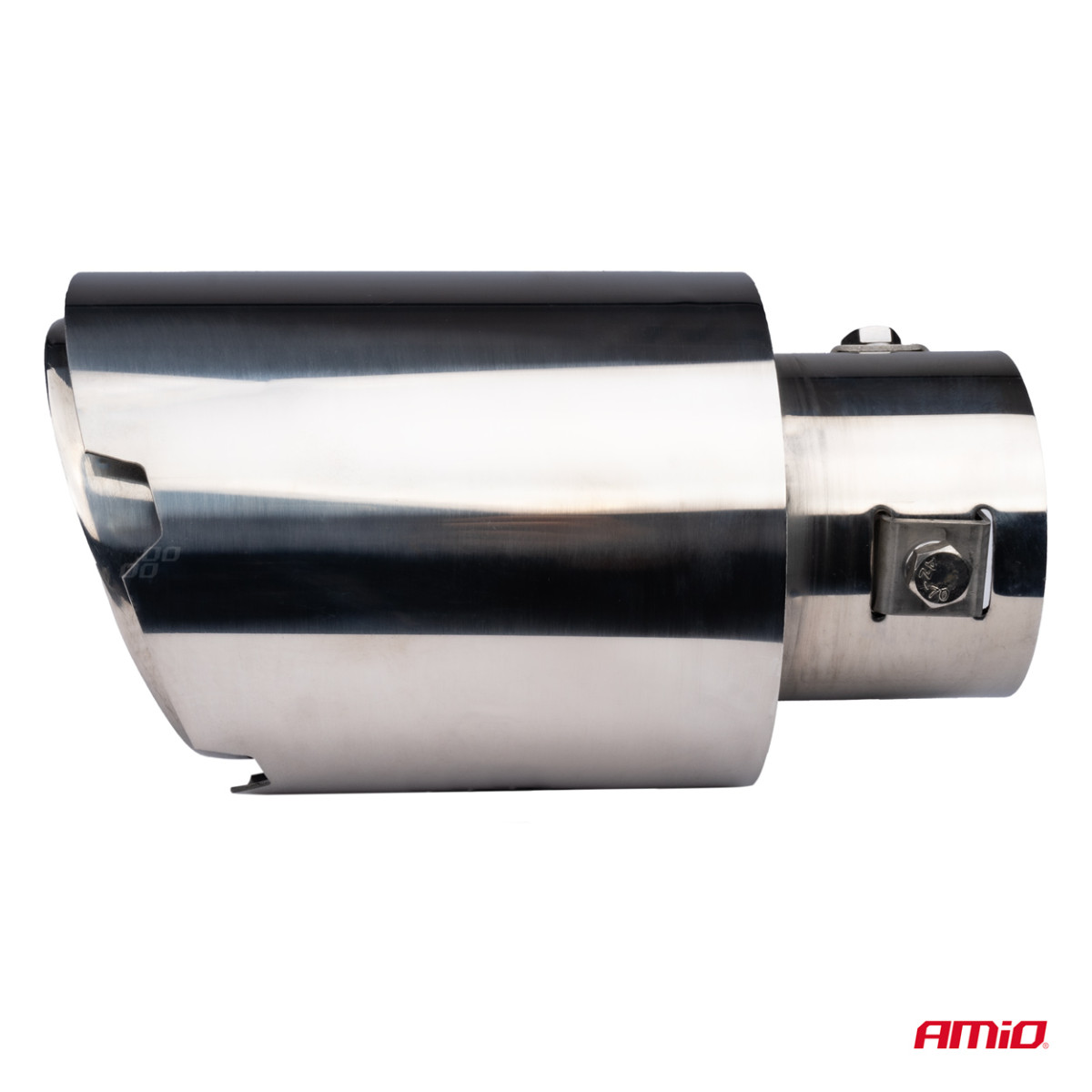 Äänenvaimentimen pää, ruostumatonta terästä, kromattu AMiO-04064