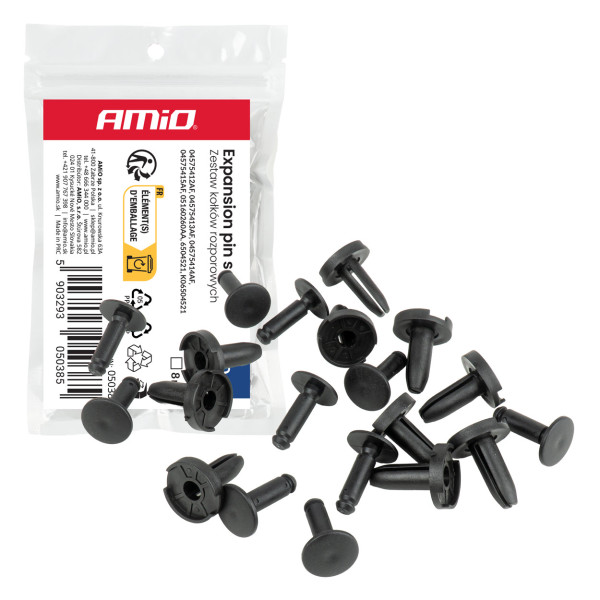 Levitysklipsisarja 23,5 mm, Ø 8 mm, 10 kpl, AMIO-05038