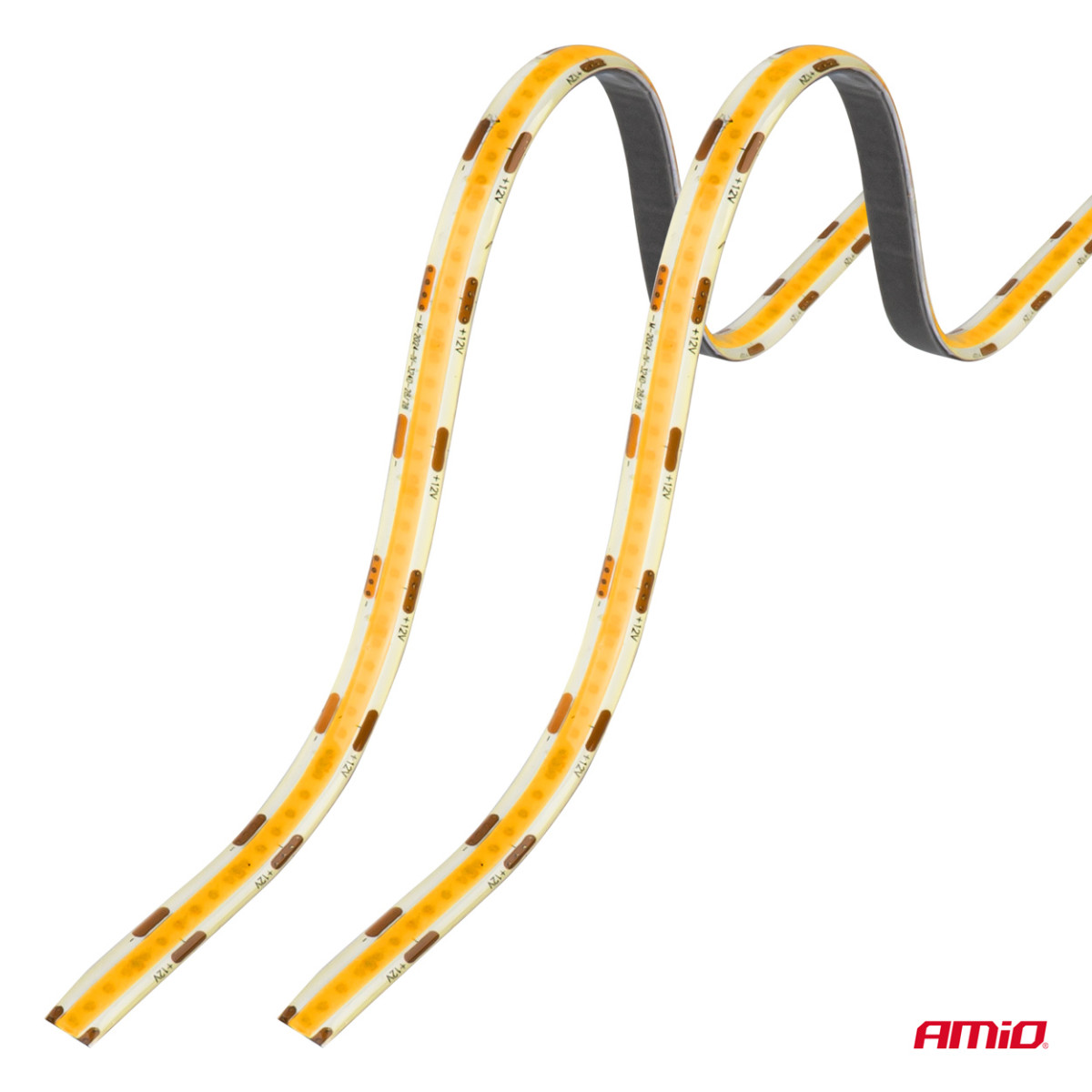 Joustavat COB LED-nauhat 2x30 cm 12V, keltainen