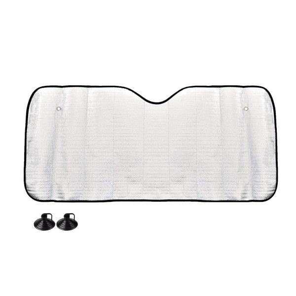 Tuulilasin suoja 145x70 cm, hopea, EPE-vaahto AMIO-01535