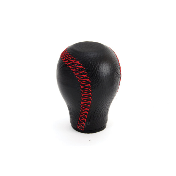 Vaihteenvalitsimen nuppi, nahkaa, punainen kierre