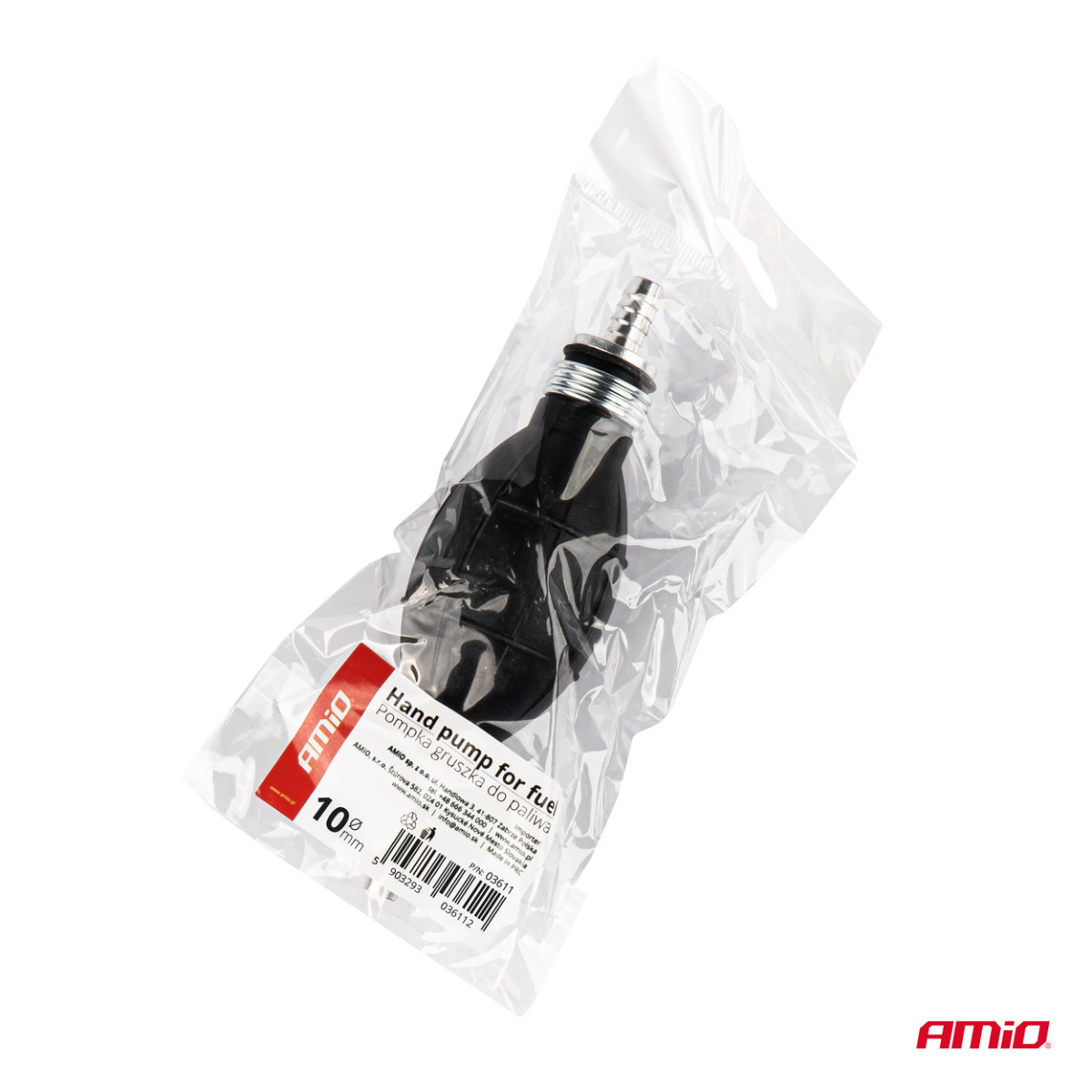 Käsikäyttöinen polttoainepumppu 10 mm AMIO-03611