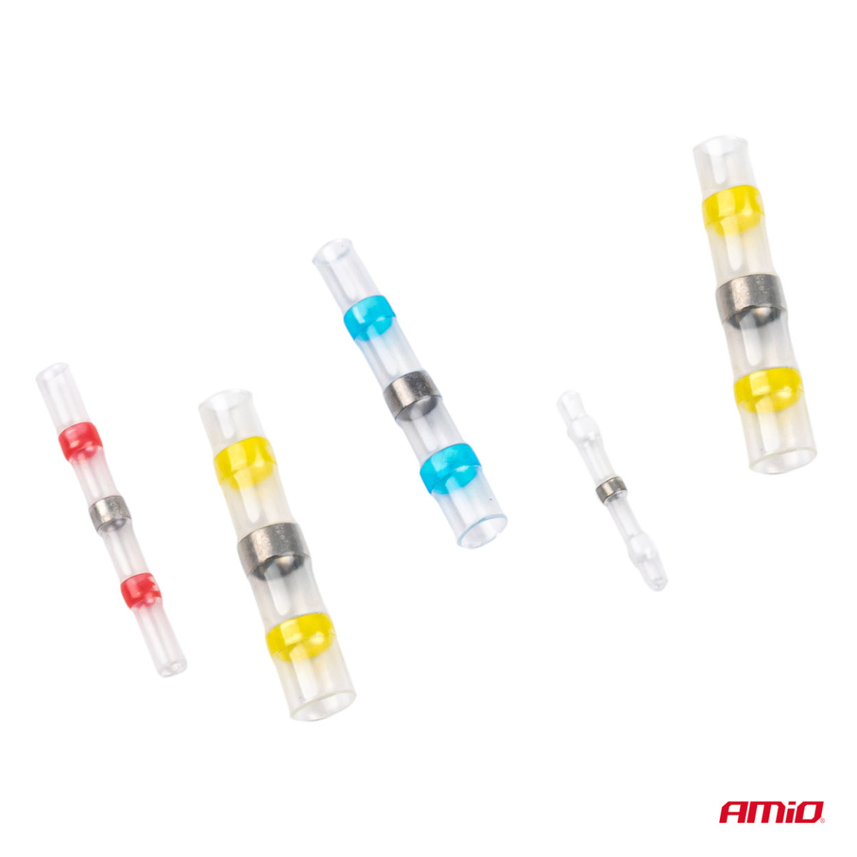 Kutistuvat juotosliitokset juotteella, 100 kpl, AMIO-03034