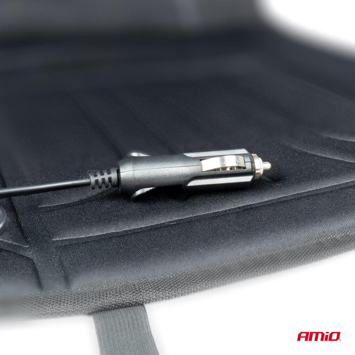 Lämmitetty istuinmatto 98 x 48 cm, 12 V DC - musta