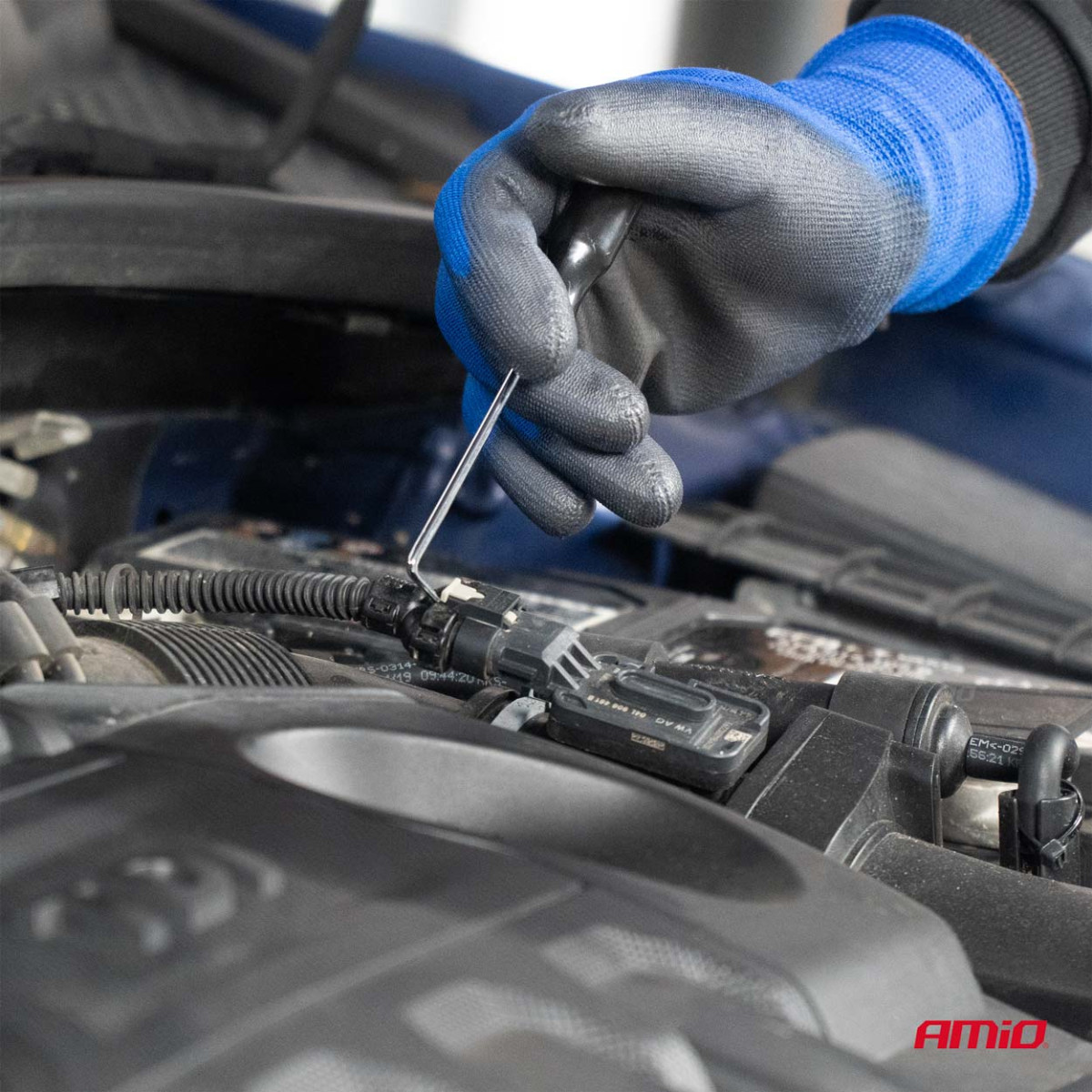 Koukku- ja erotustyökalusarja, 4 kpl. AMIO-04281