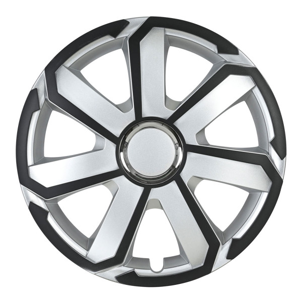 Pyöränkapseli 1 kpl AEROSPIN, hopean ja mustan värinen 16" Pyöränkapseli 1 kpl AEROSPIN, hopean ja mustan värinen 16"