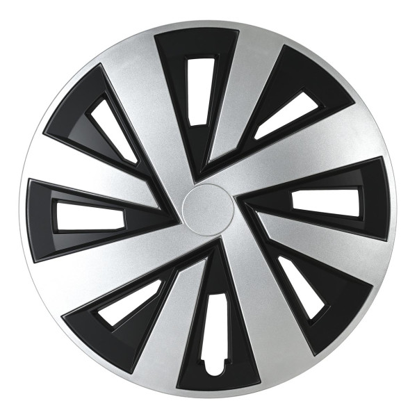 Pyöränkapseli 1 kpl PLUTON, musta ja hopea 15" Pyöränkapseli 1 kpl PLUTON, musta ja hopea 15"