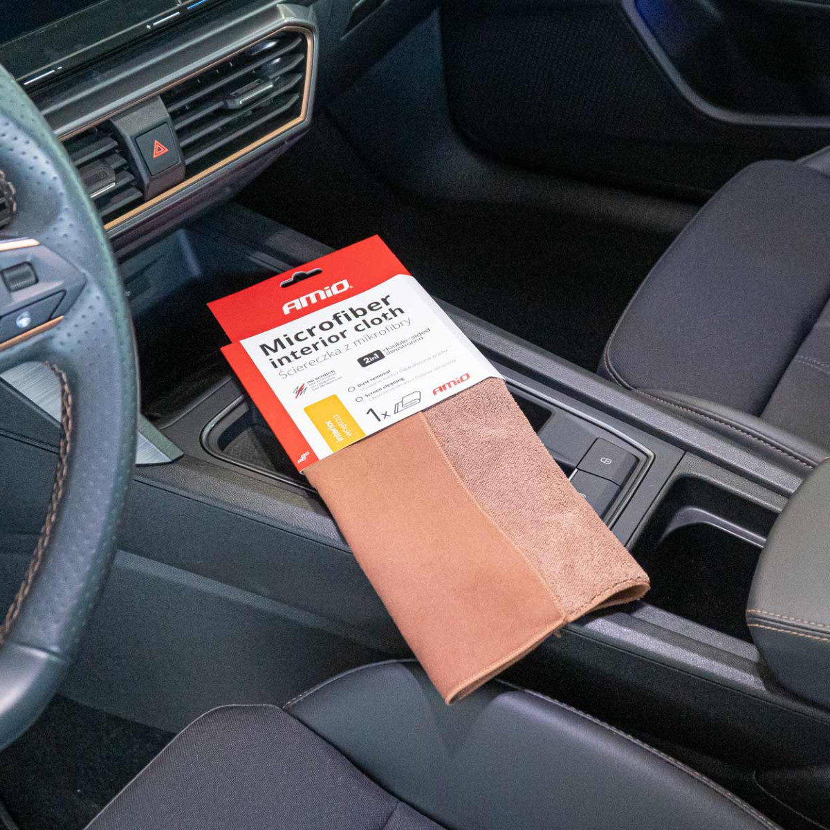 Mikrokuituliina 2in1 CORAL+SUEDE 30×30 cm, 500 g/m², AMIO-03982