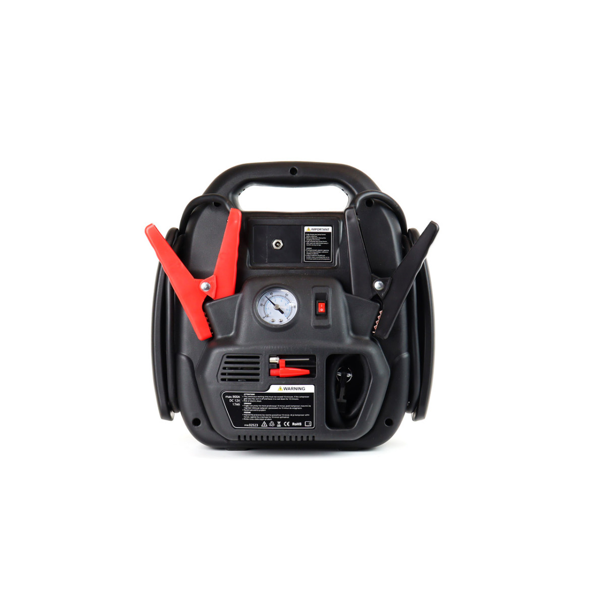 4in1 Auton käynnistysapu/LED/kompressori/varavirtalähde 12V 17Ah 900A JS01 AMIO-02523