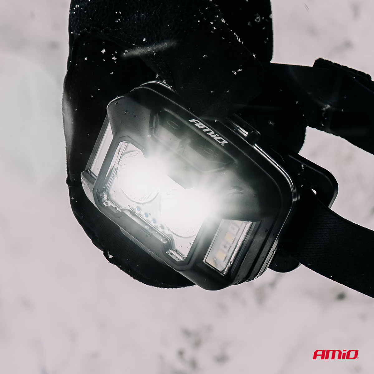 Ladattava LED-otsalamppu 2×XPG + 10 SMD, 1800 mAh, SUPERKIRKAS (AKKU) AMIO-04668