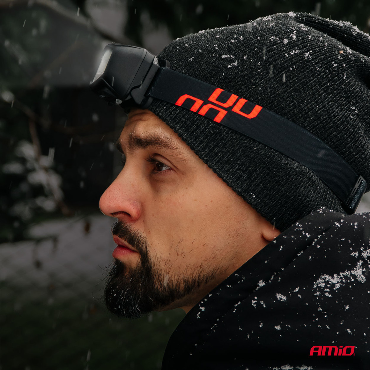 Ladattava LED-otsalamppu COB liiketunnistimella, 1800 mAh AMIO-04666